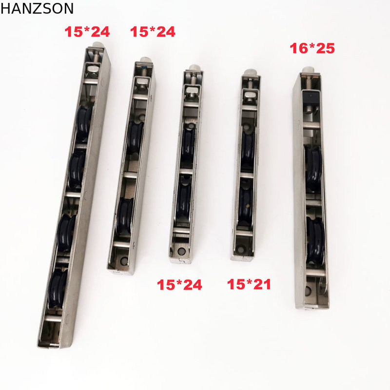 24*15 Size Stainless Steel 201 Nylon Wheel Heavy Duty Sliding Door Roller Wheel for Window and Door